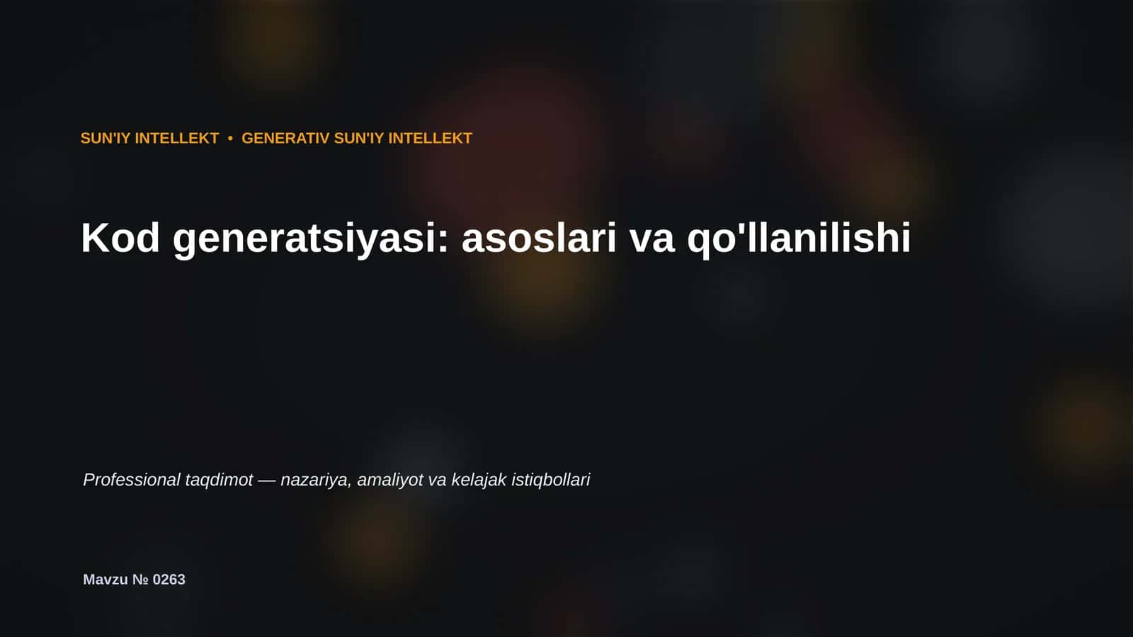 Generativ SUN'IY INTELLEKT 1