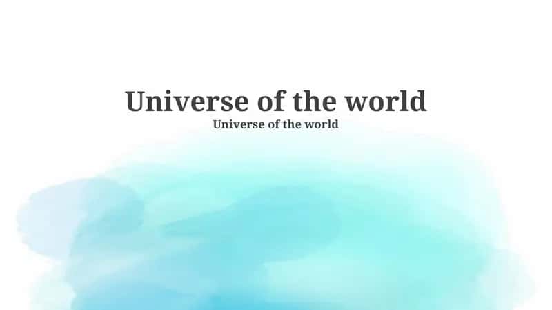 Universe of the world 1