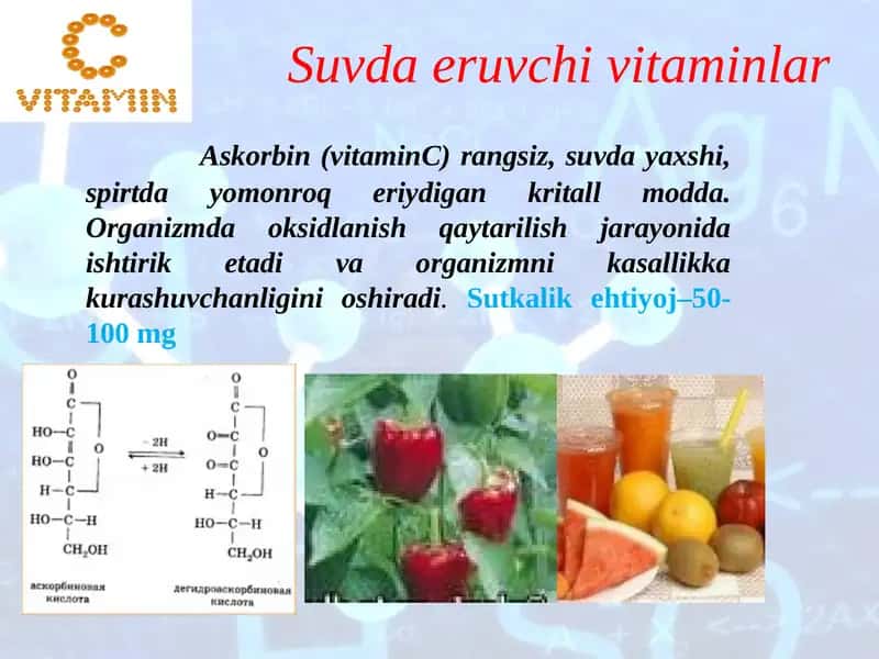 Suvda eruvchi vitaminlar 1