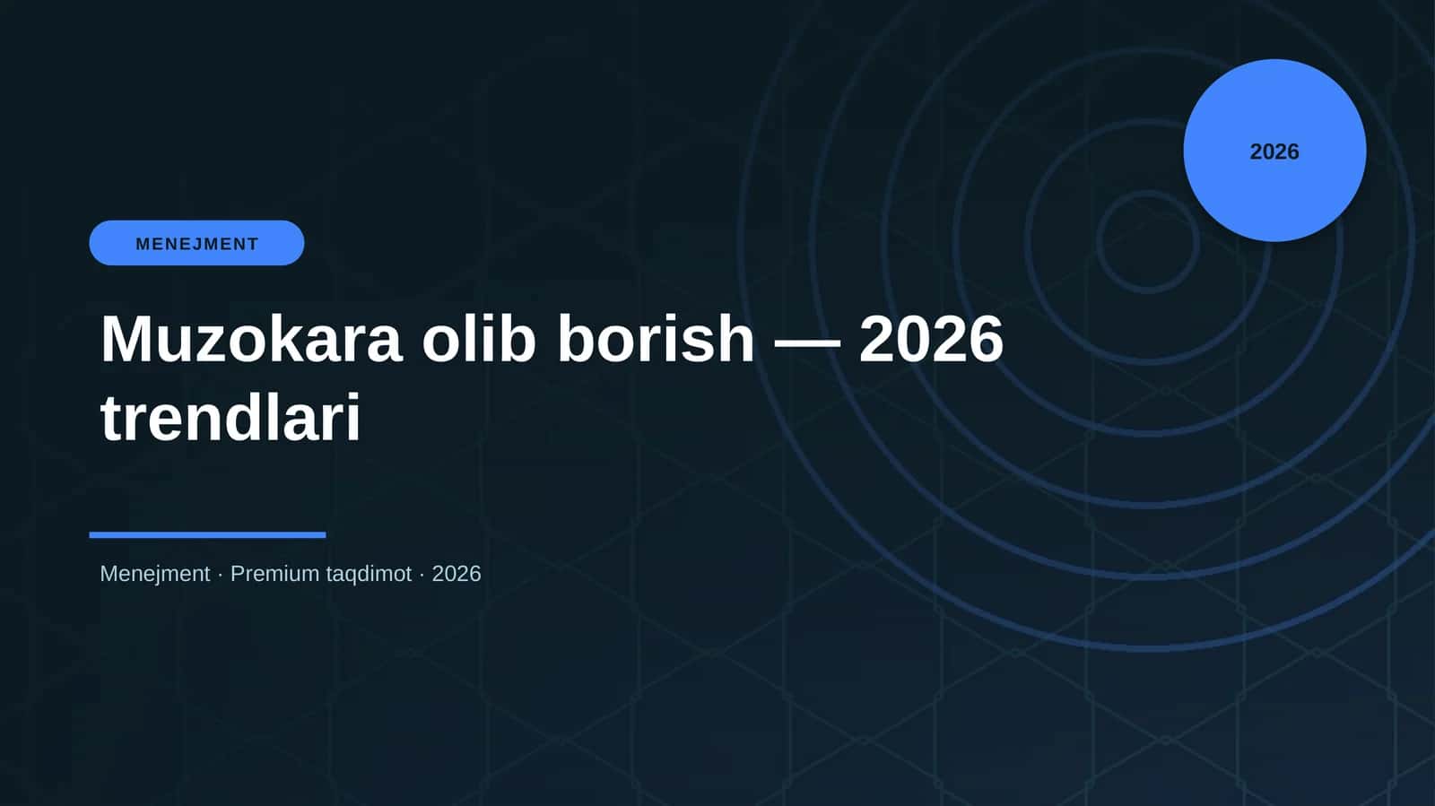 Muzokara olib borish — 2026 trendlari 1