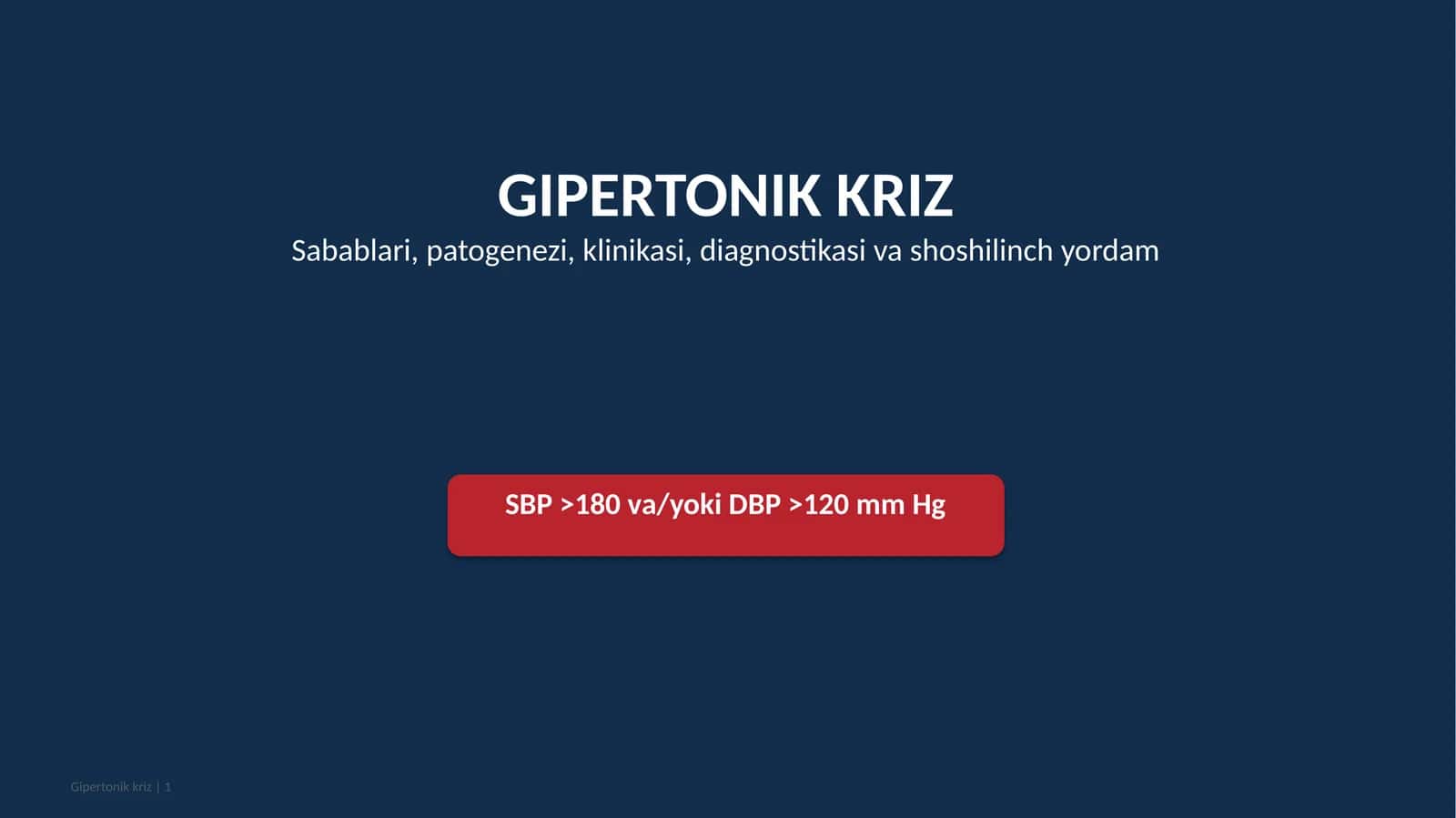 GIPERTONIK KRIZ 1