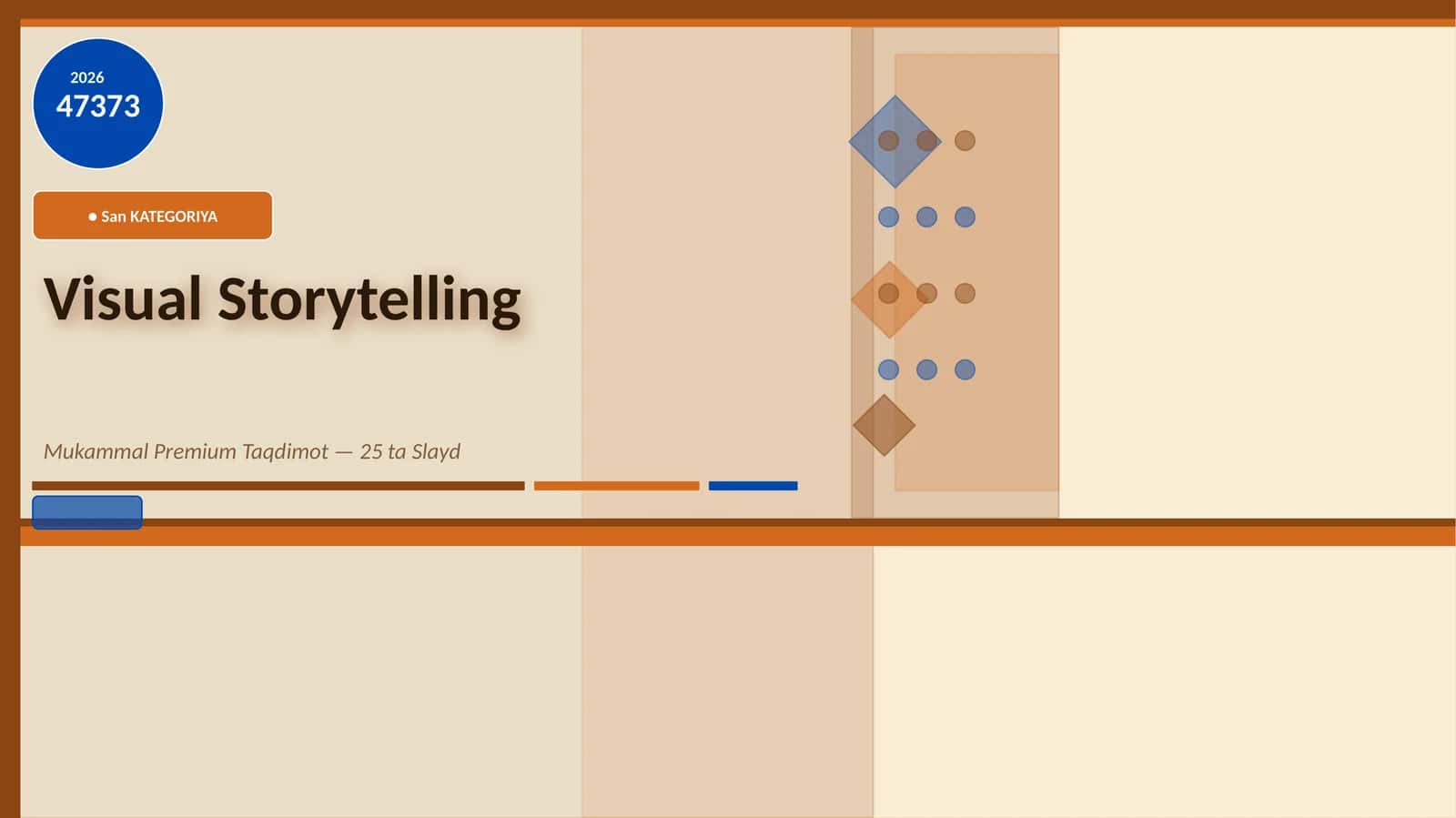 Visual Storytelling Mukammal Premium Taqdimot — 25 ta Slayd 1