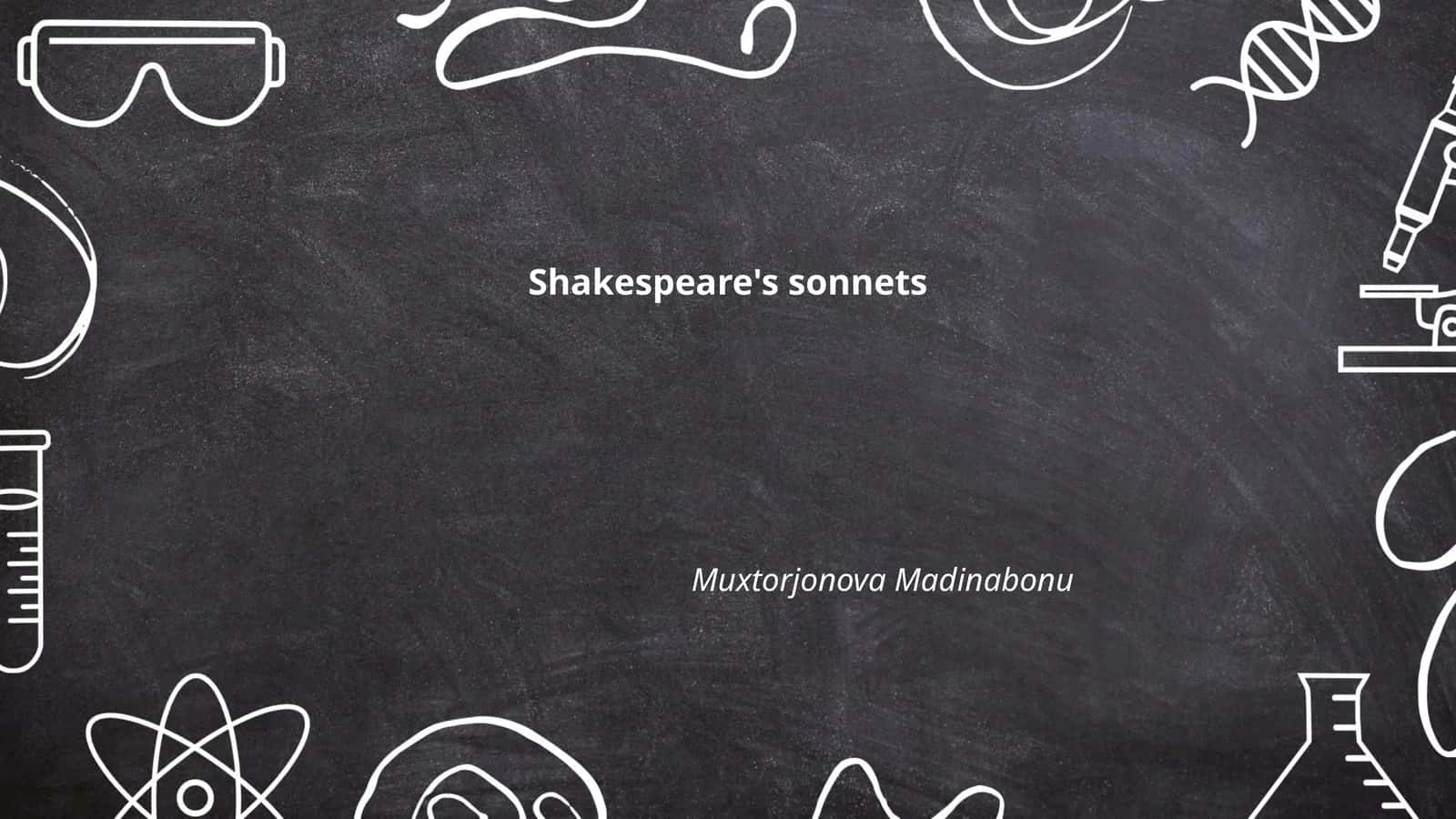 Shakespeare's sonnets 1