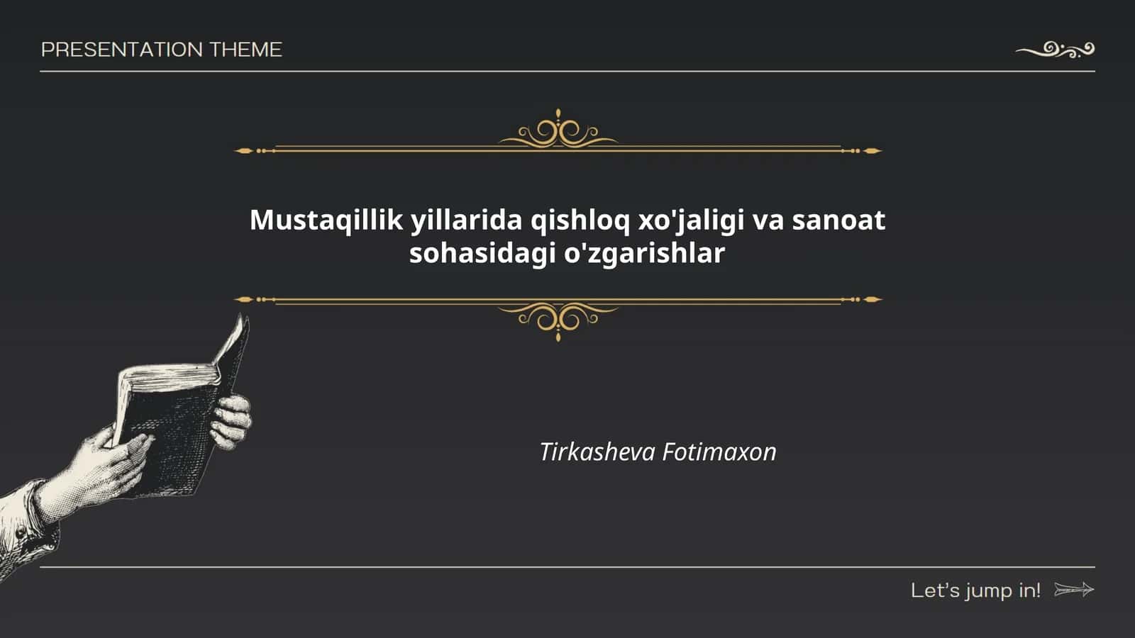 Qishloq xo'jaligi va sanoat sohasidagi o'zgarishlar 1