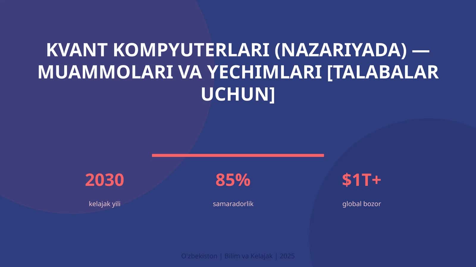 Kvant kompyuterlari (nazariyada) — muammolari va yechimlari [talabalar uchun] 1