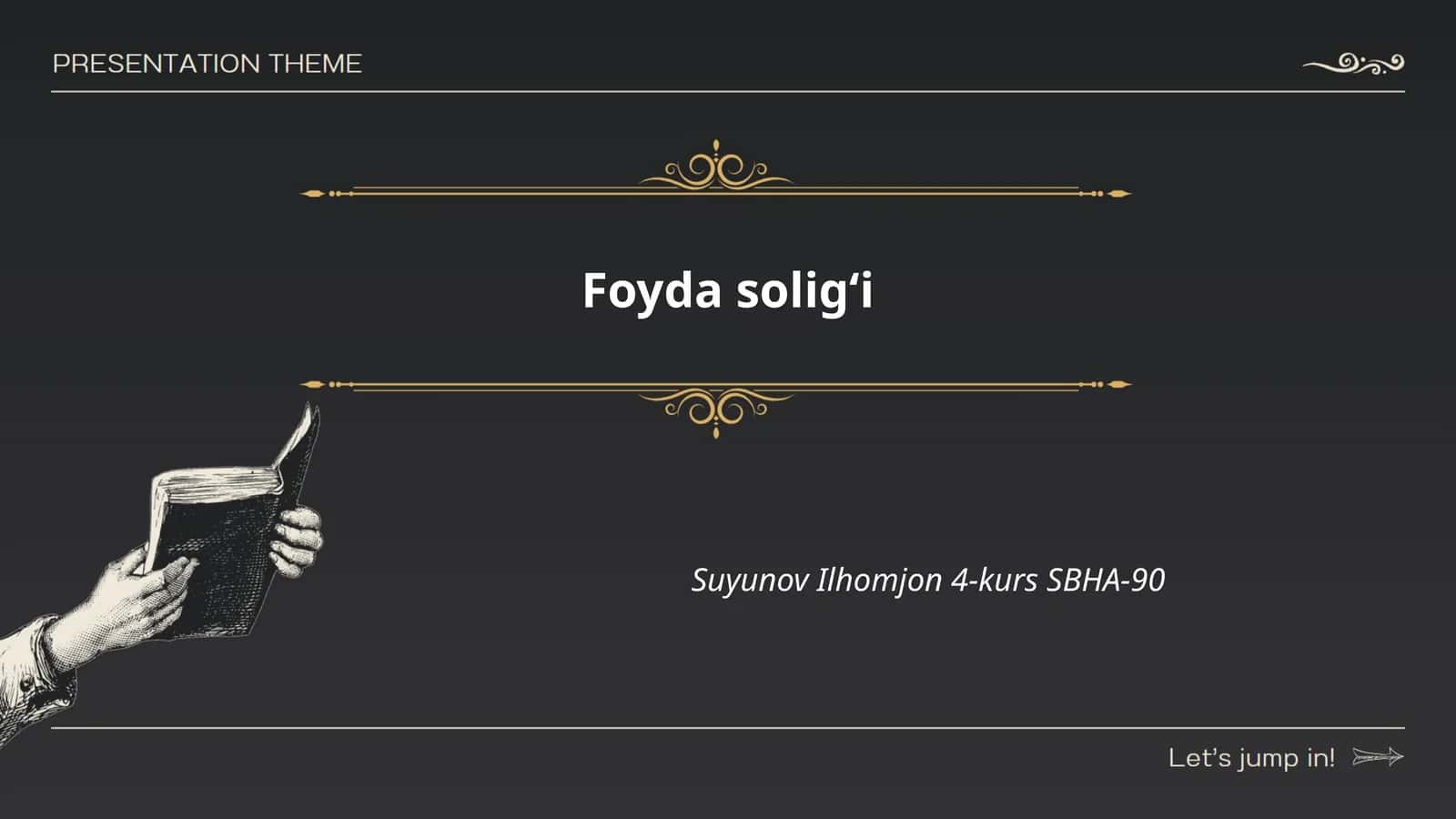Foyda soligʻi 1