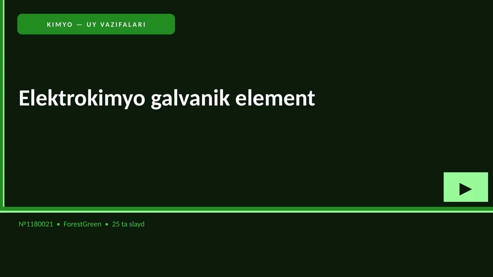 Elektrokimyo galvanik element 1