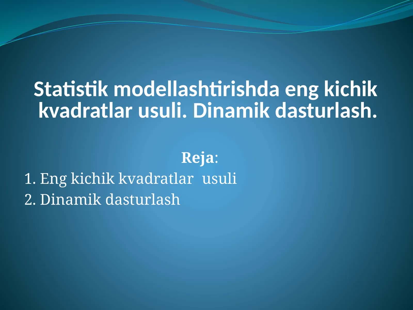Engkichik kvadratlar usuli 1