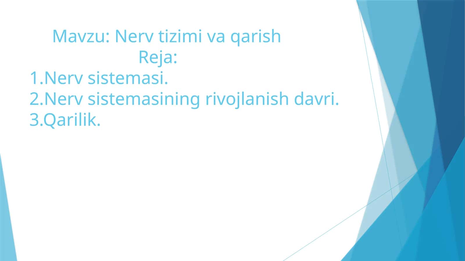 NERV TIZIMI VA QARISH 1