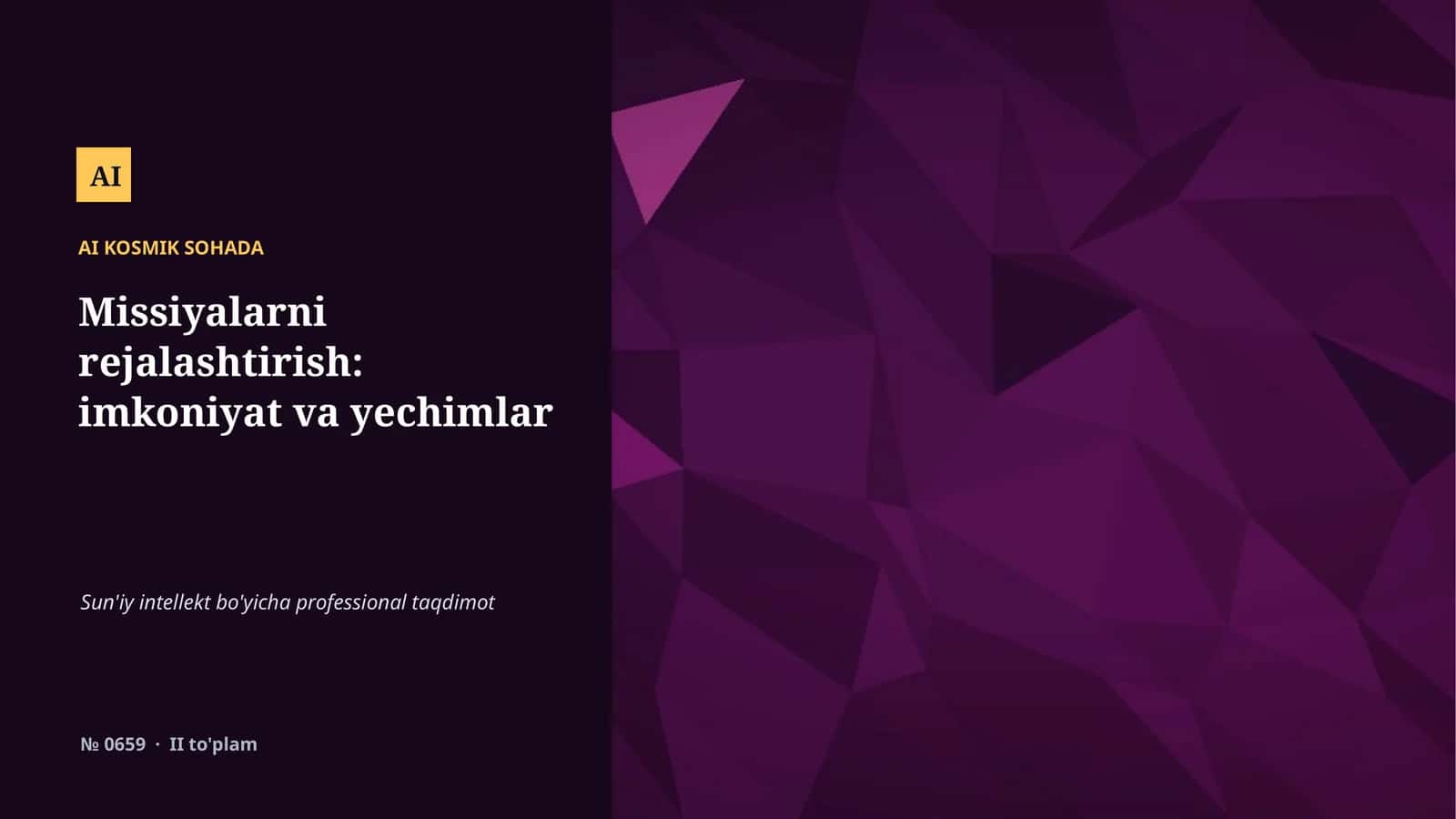AI KOSMIK SOHADA 1