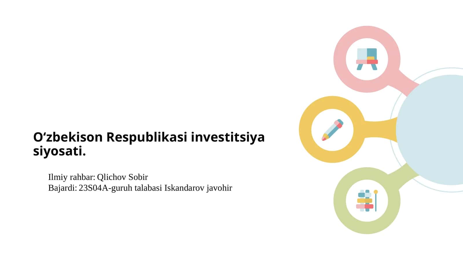 O‘zbekison Respublikasi investitsiya siyosati 1