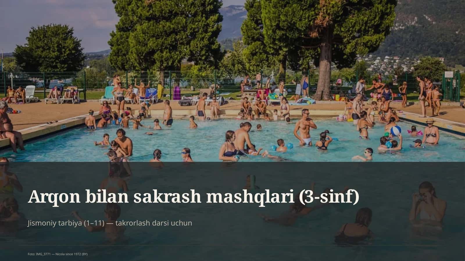 Arqon bilan sakrash mashqlari (3-sinf) 1