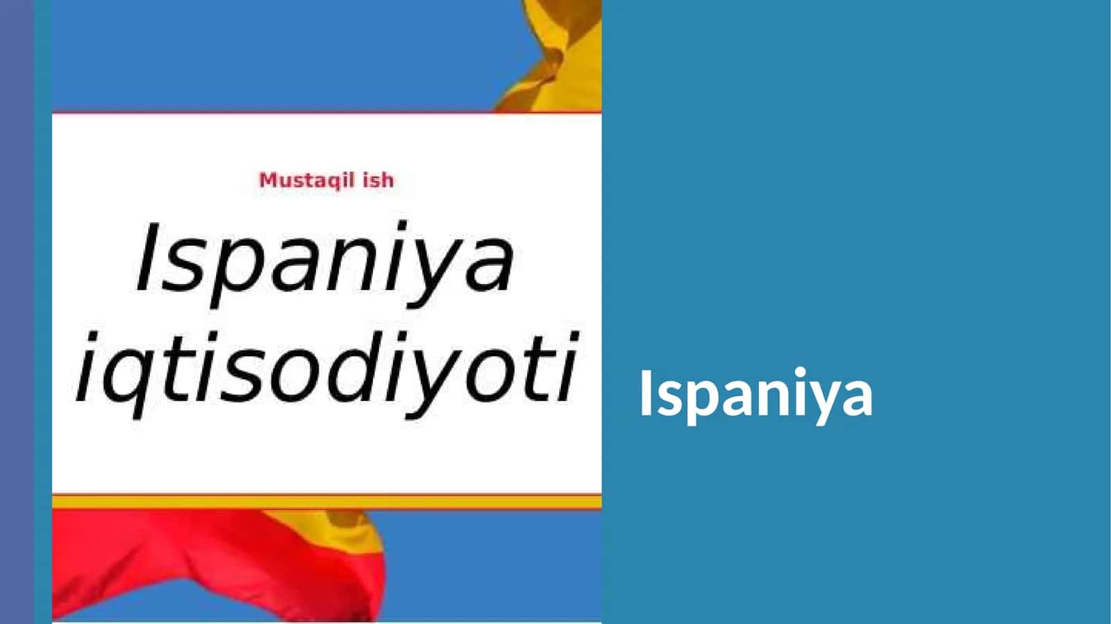 Ispaniya iqtisodiyoti 1