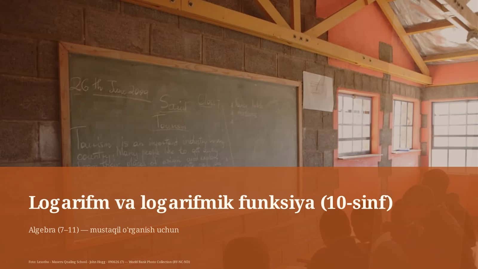 Logarifm va logarifmik funksiya (10-sinf) 1