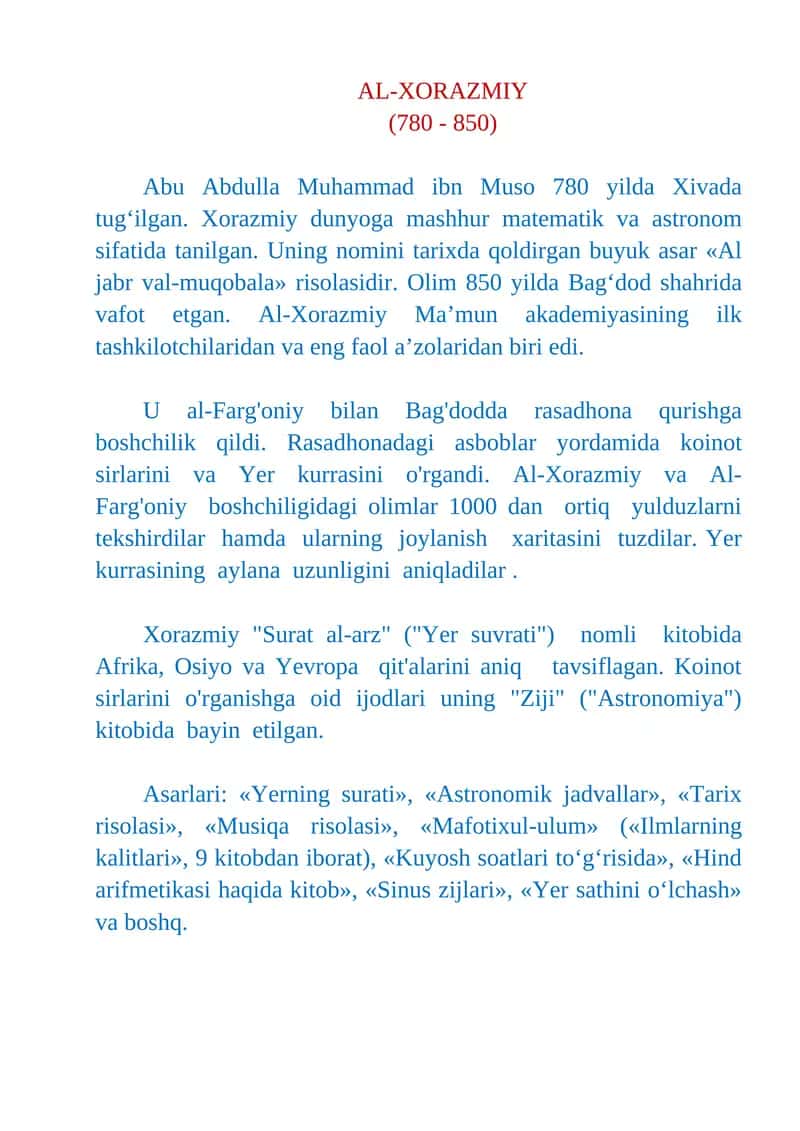 AL-XORAZMIY 1