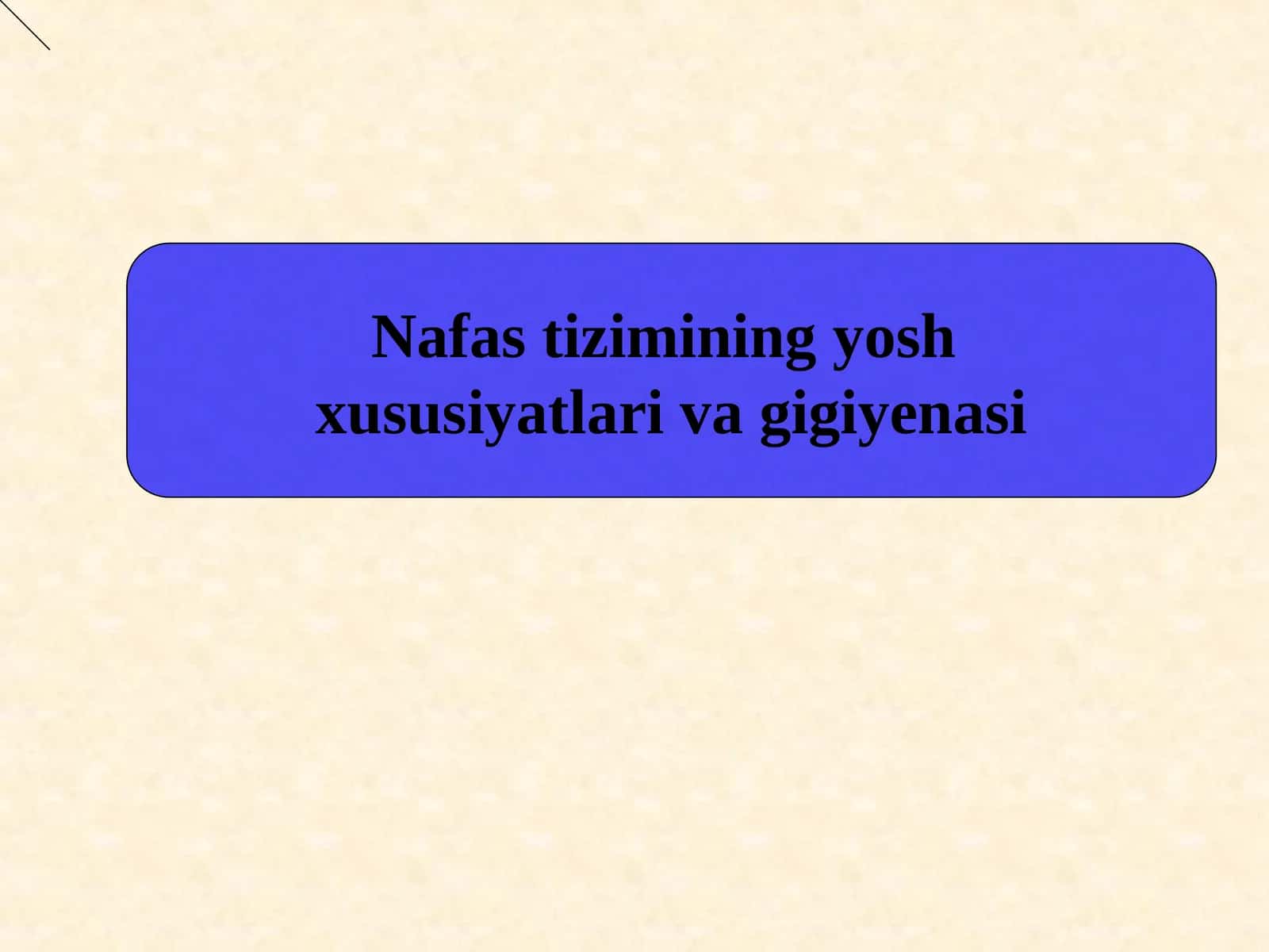 Nafas olish tizimi 1