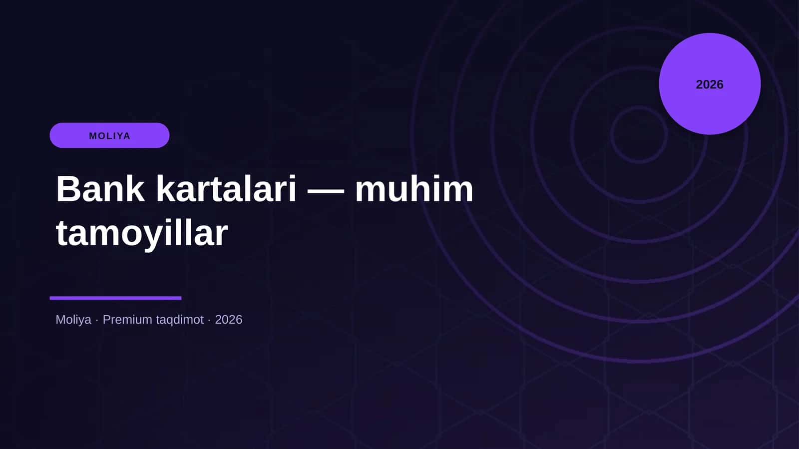 Bank kartalari — muhim tamoyillar 1