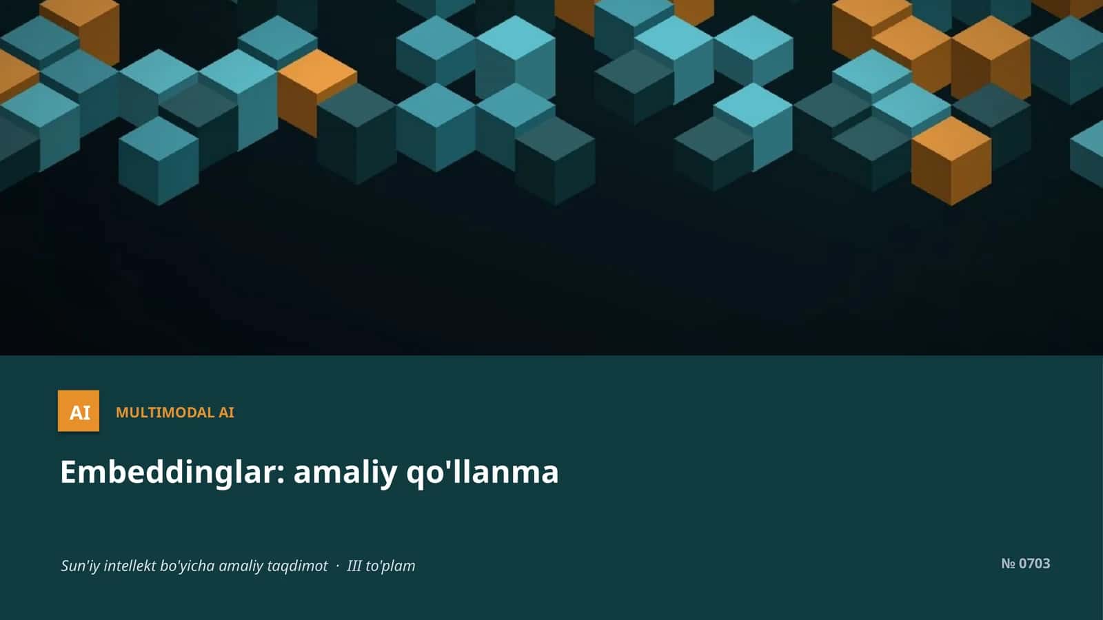 Embeddinglar: amaliy qo'llanma 1