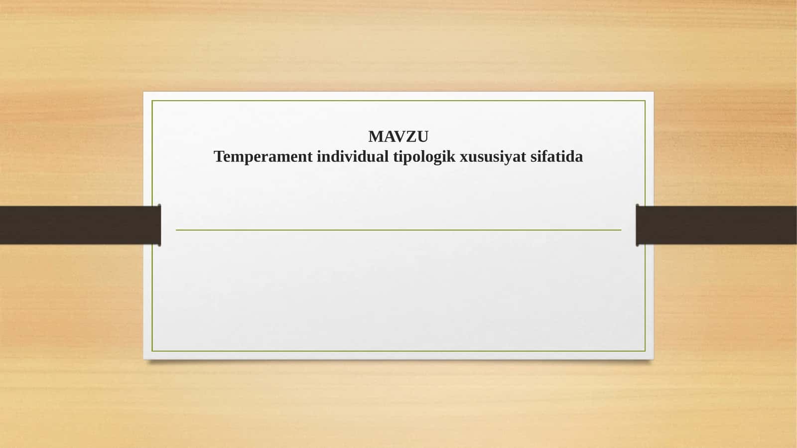 Temperament individual tipologik xususiyat sifatida 1