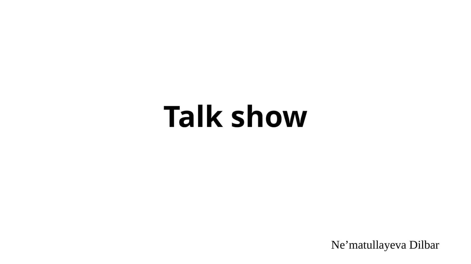 Talkshow 1