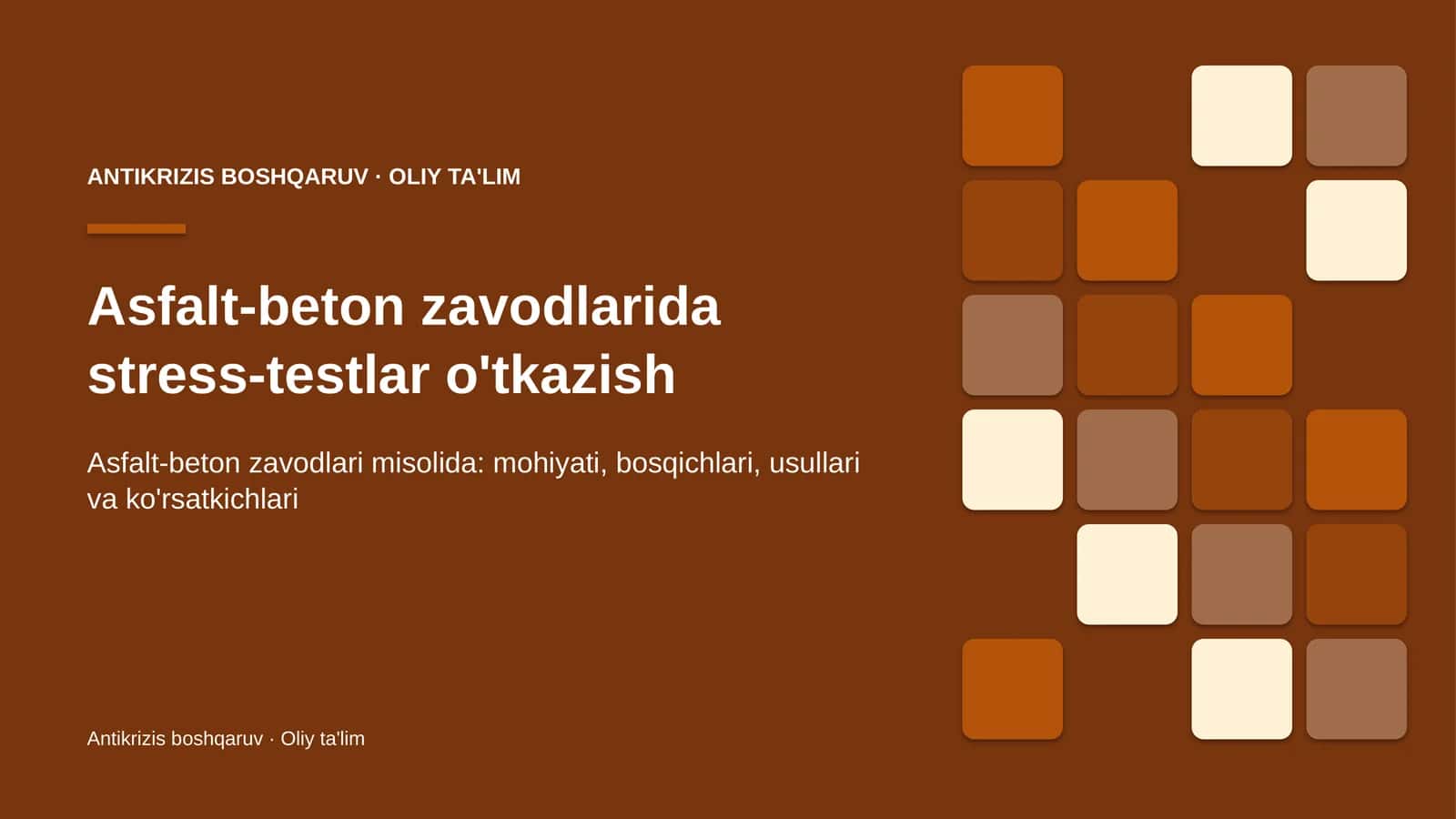 asfalt beton zavodlarida stress testlar o'tkazish 5419 1