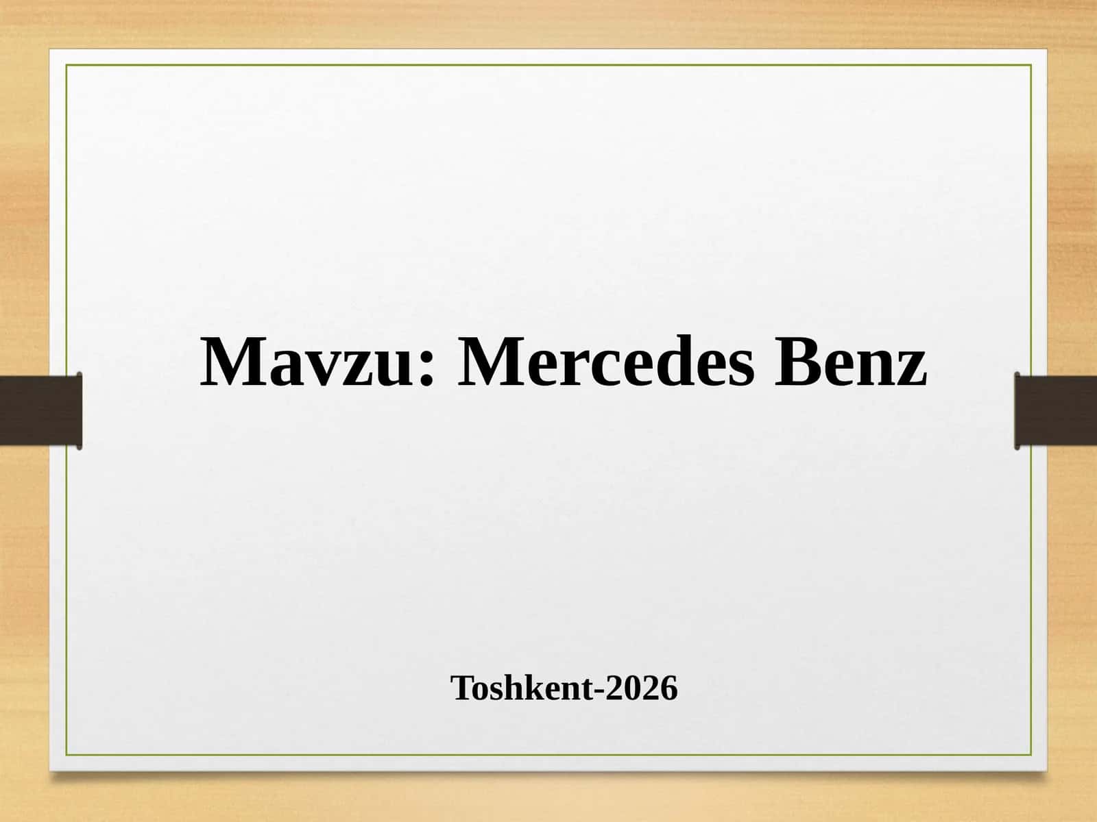 Mercedes Benz 1