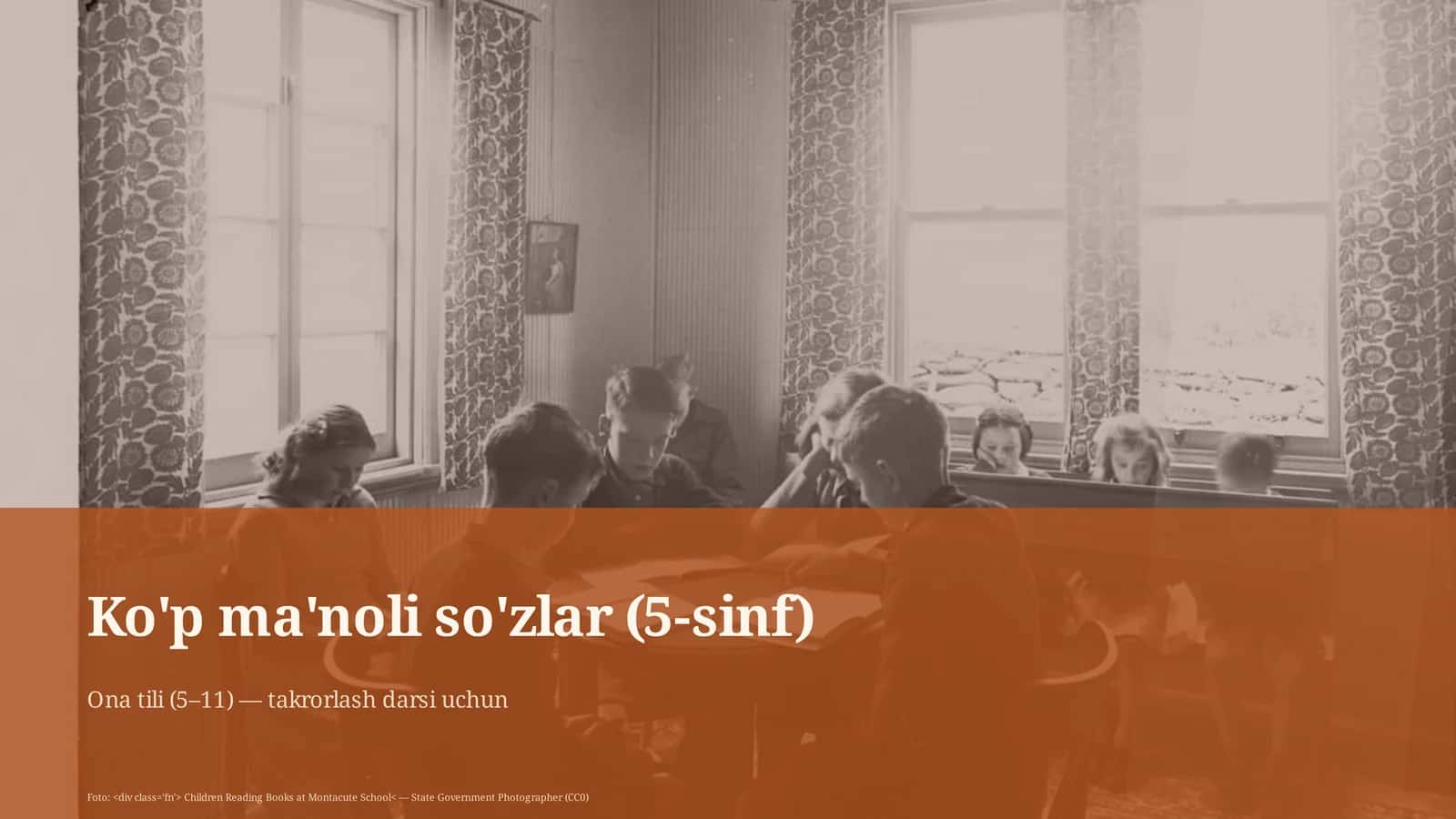Ko'p ma'noli so'zlar (5-sinf) 1
