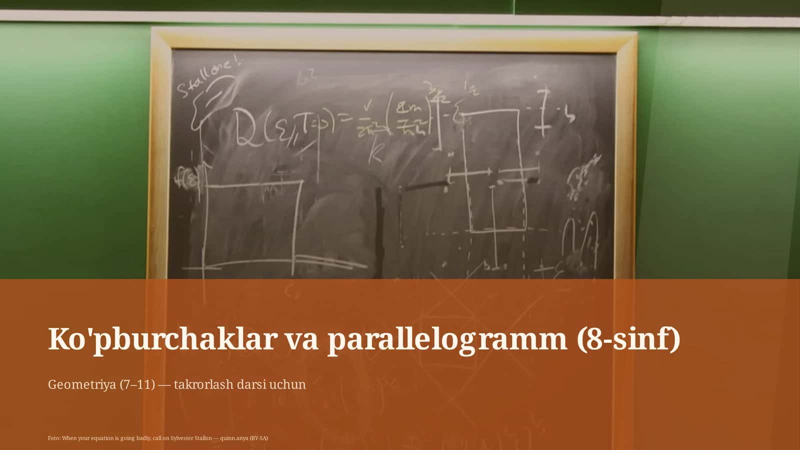 Ko'pburchaklar va parallelogramm (8-sinf) 1