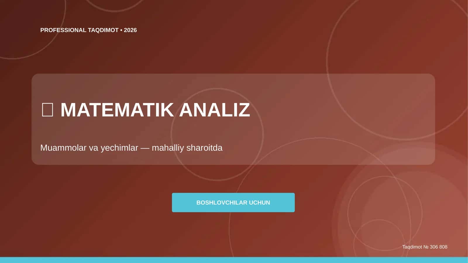 Matematik Analiz Taqdimot 1