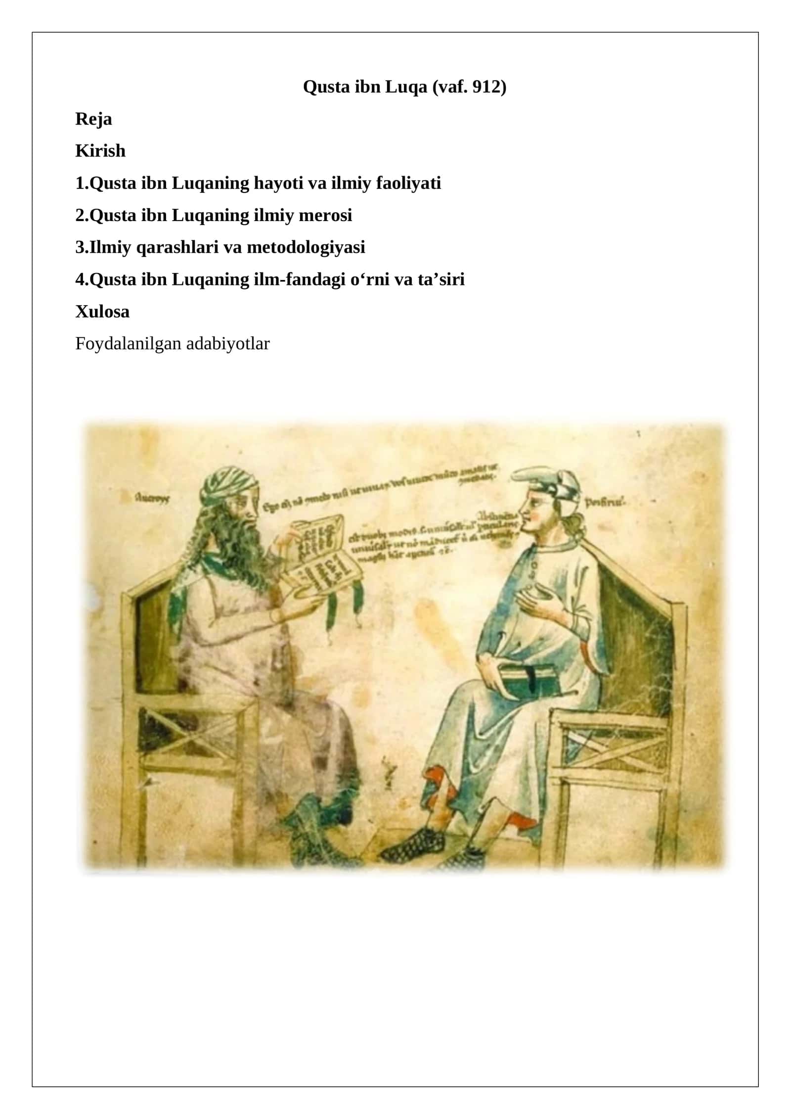 Qusta ibn Luqa (vaf. 912) 1