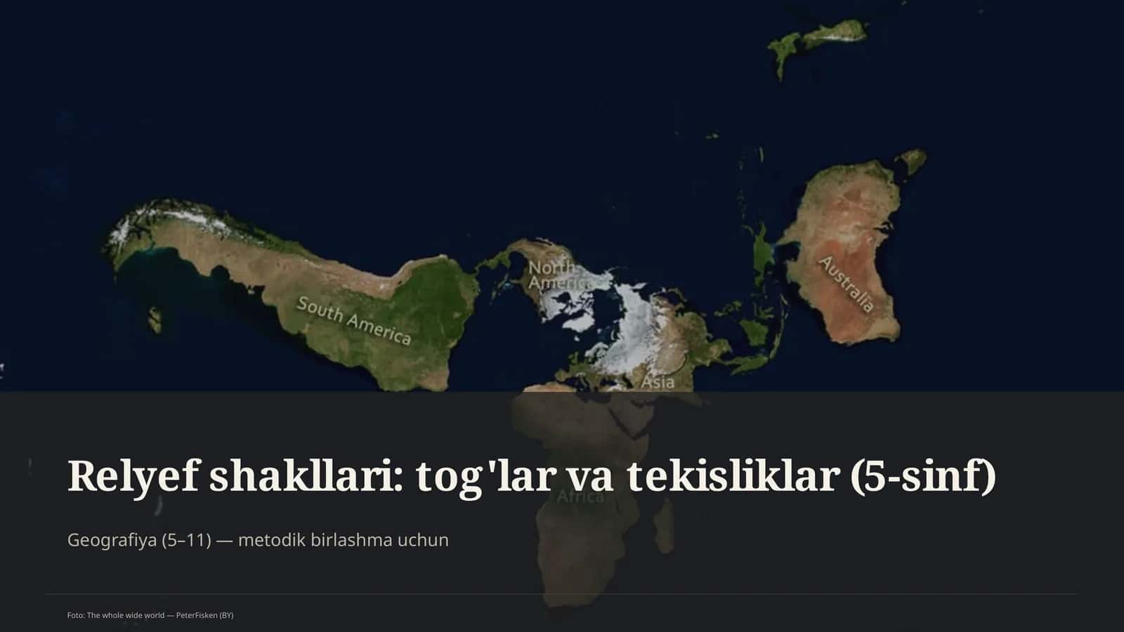 Relyef shakllari: tog'lar va tekisliklar (5-sinf) 1