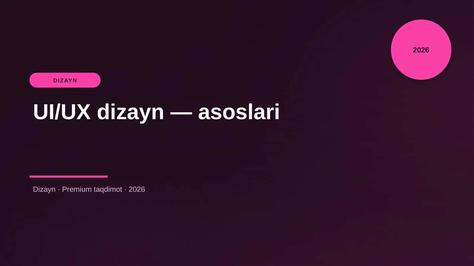 UI/UX dizayn — asoslari 1