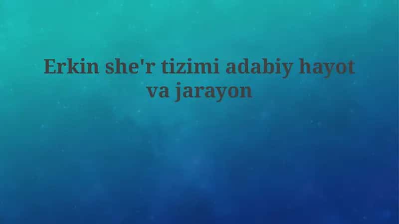 Erkin vazn 1