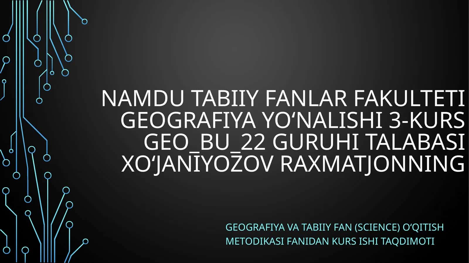 Tabiiy Geografiya Kurslari 1