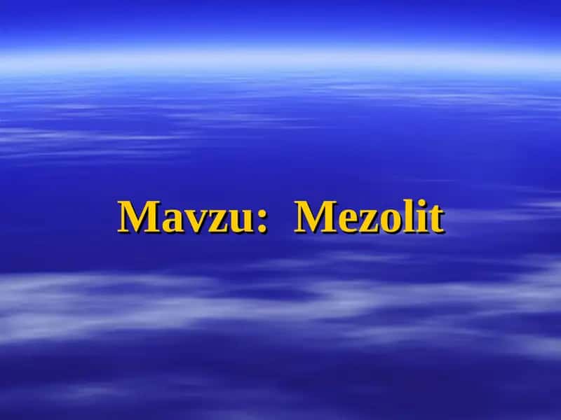 Mezolit 1
