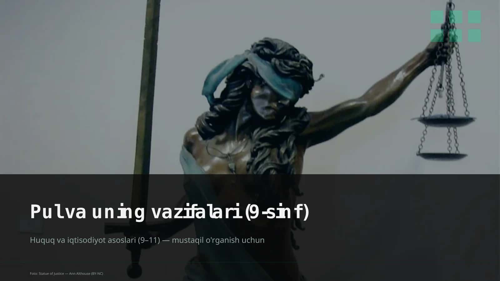 Pul va uning vazifalari (9-sinf) 1