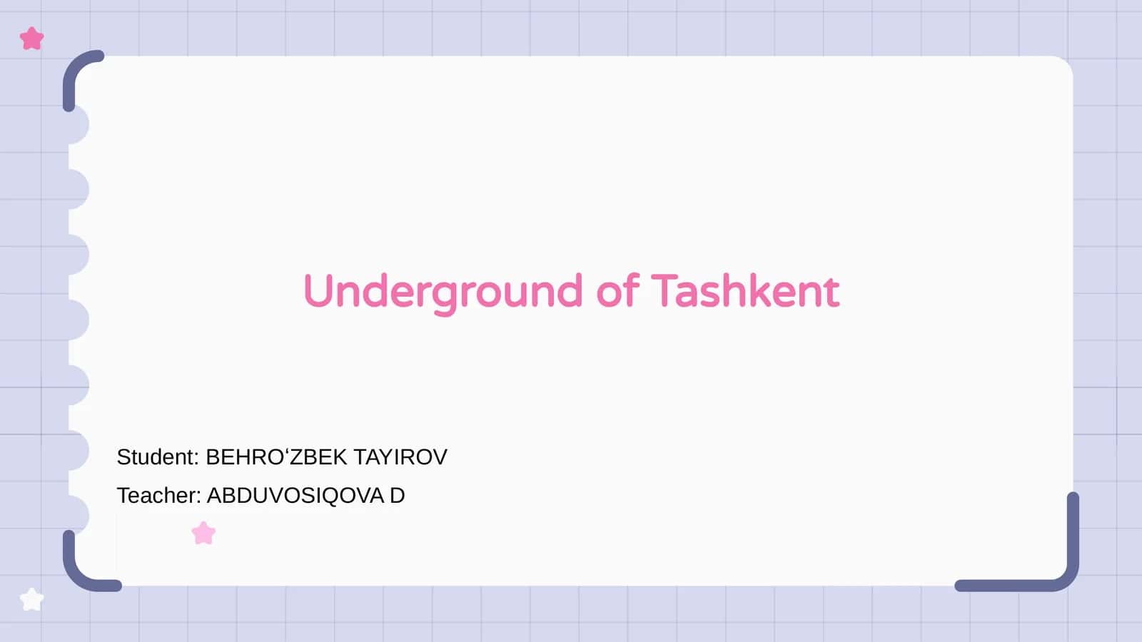 Underground of Tashkent 1
