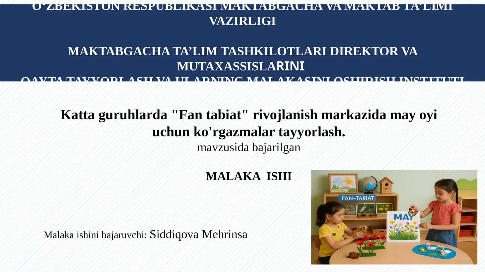 Tashkilotlarida fan va tabiat markazining faoliyati 1