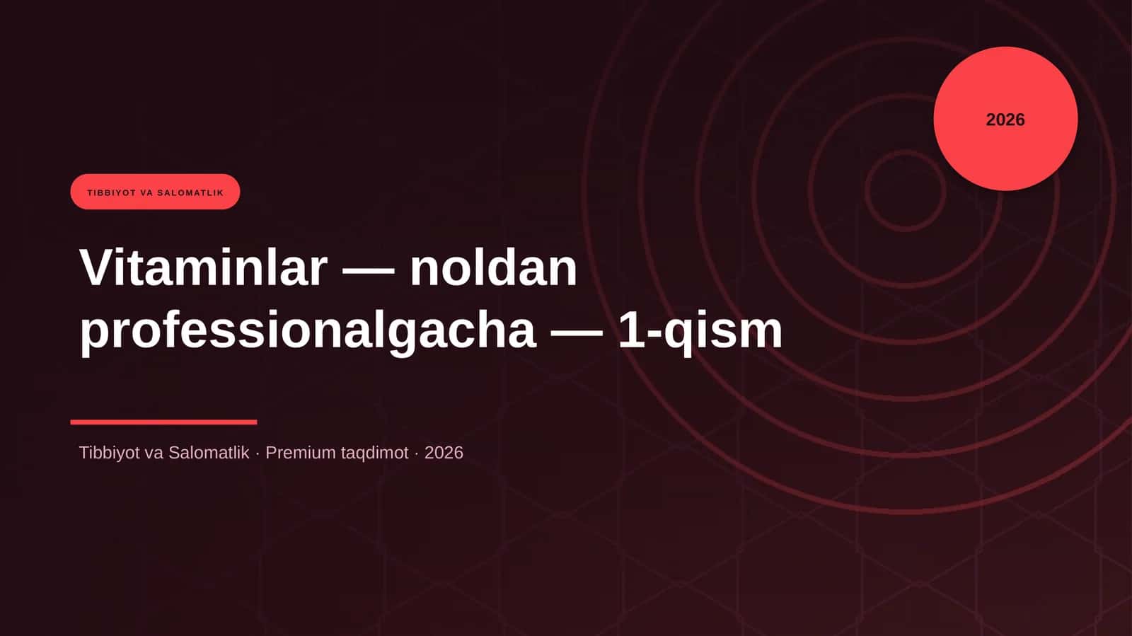 Vitaminlar — noldan professionalgacha — 1-qism 1