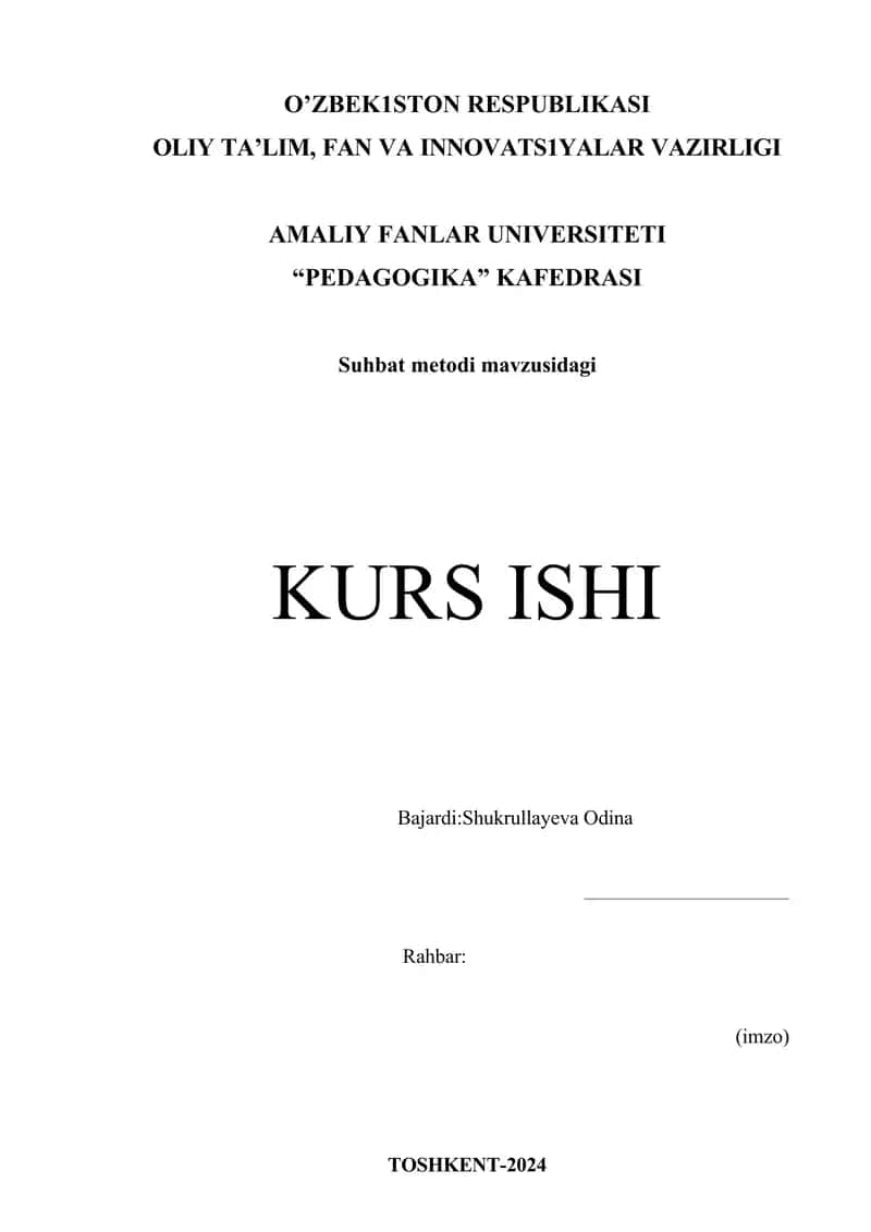 Suhbat metodi . 1