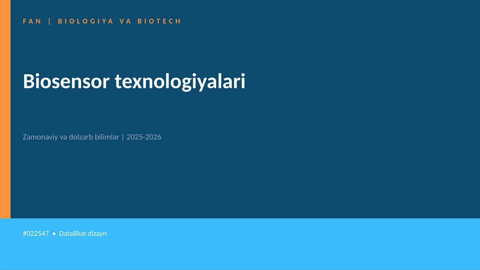 Biosensor texnologiyalari 1