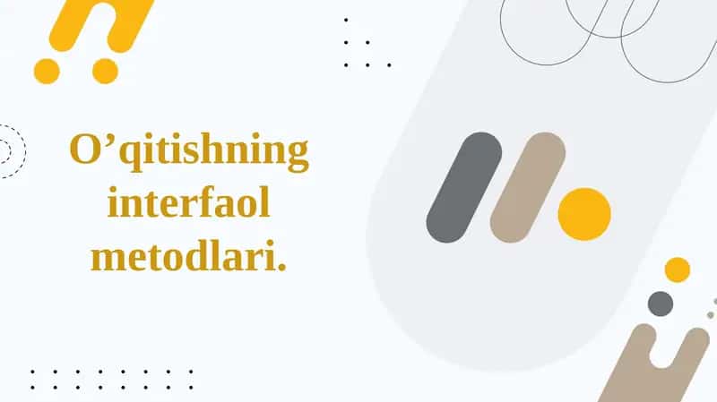O’qitishning interfaol metodlari. 1