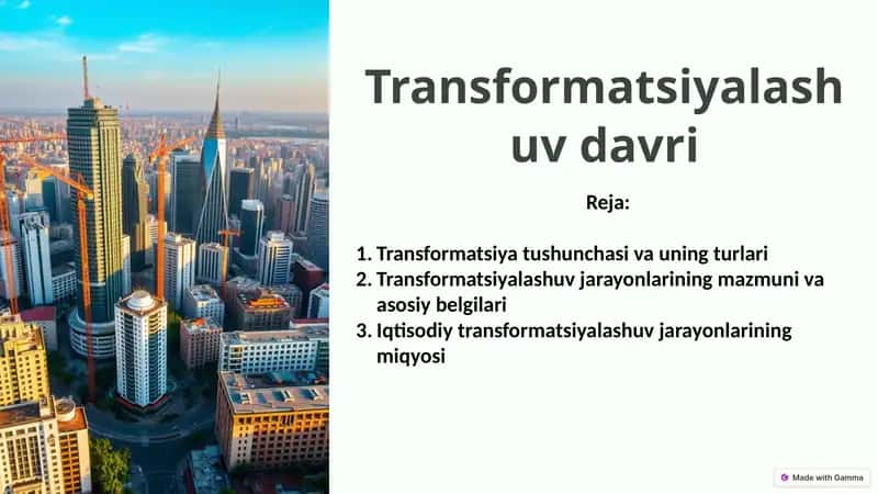 Transformatsiyalashuv 1