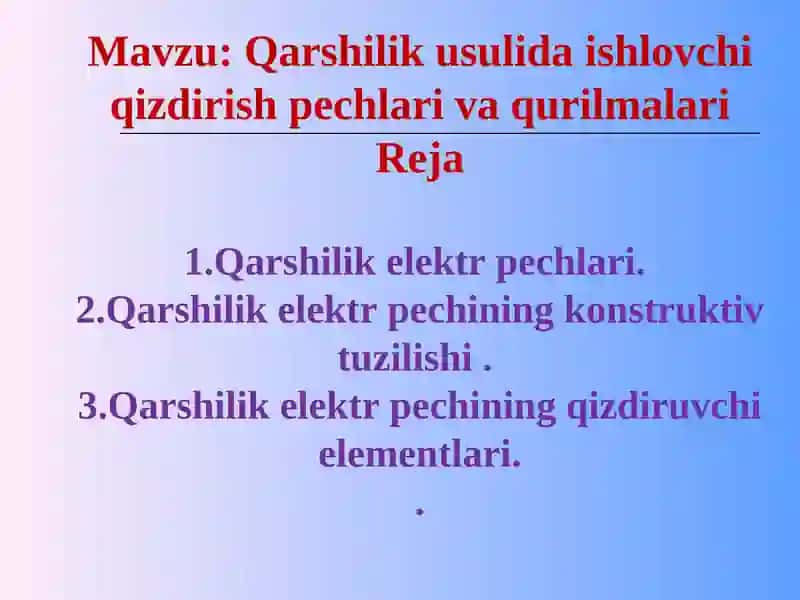 Elektr qarshilik pechlari