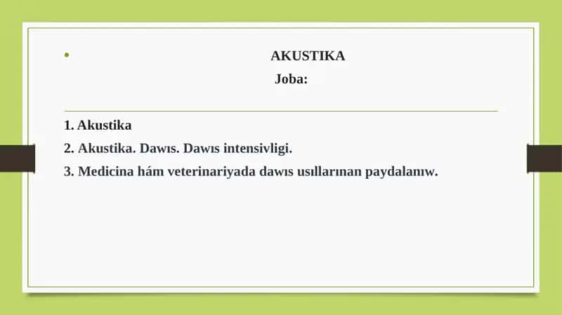 Akustika 1