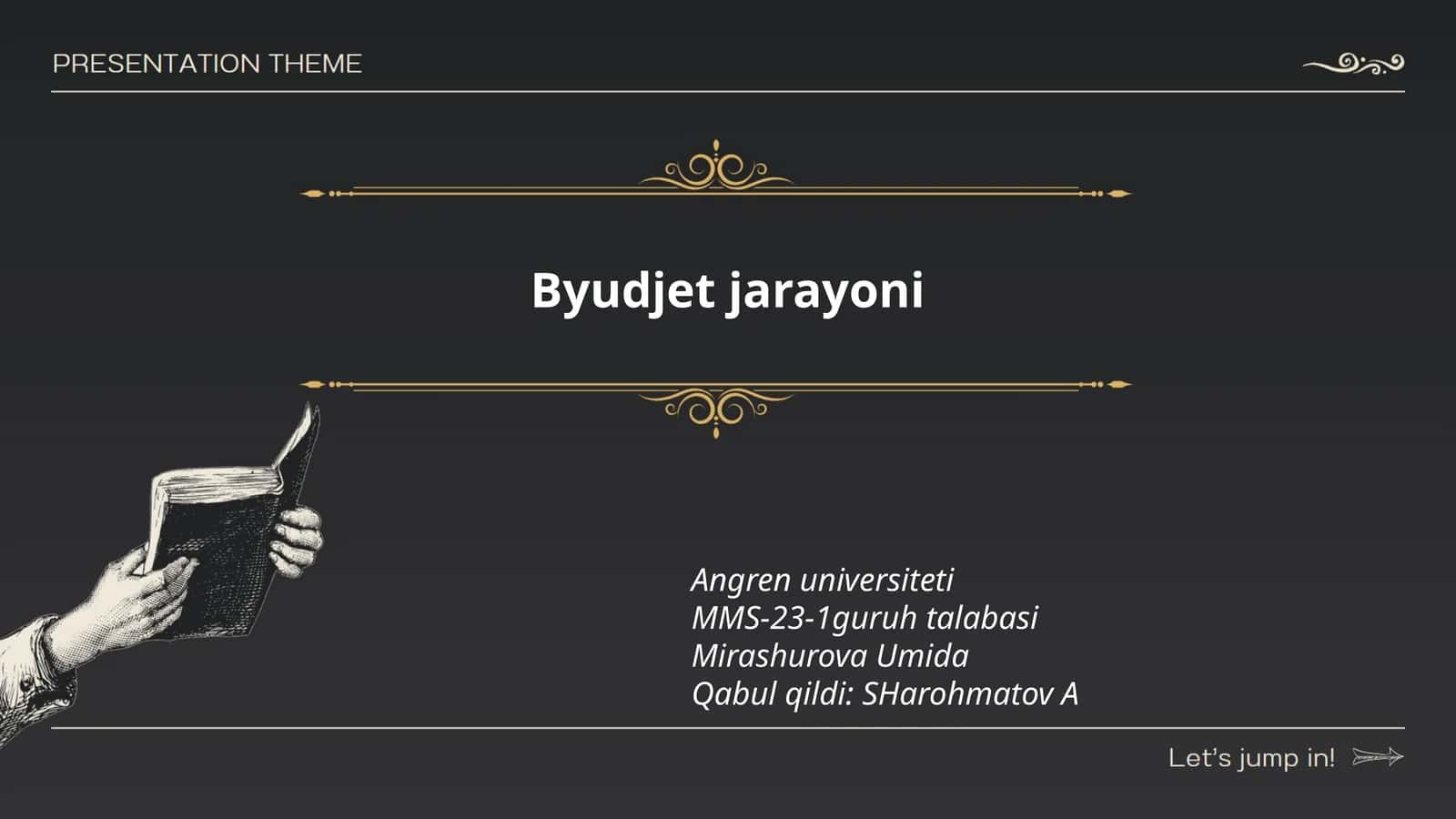 Byudjet jarayoni 1