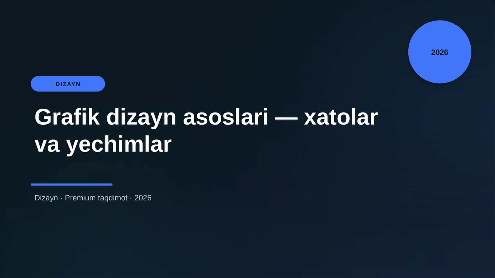 Grafik dizayn asoslari — xatolar va yechimlar 1