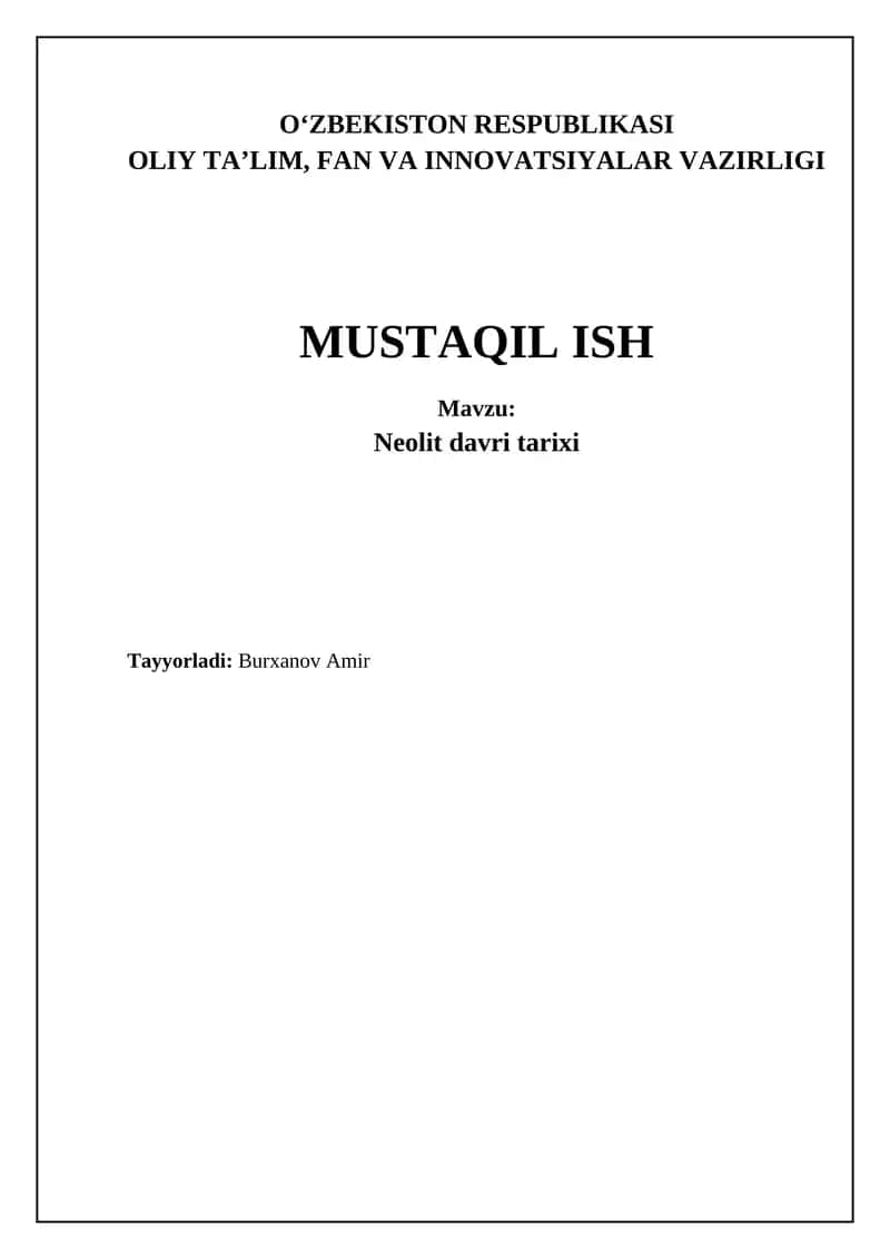 Neolit davri 1