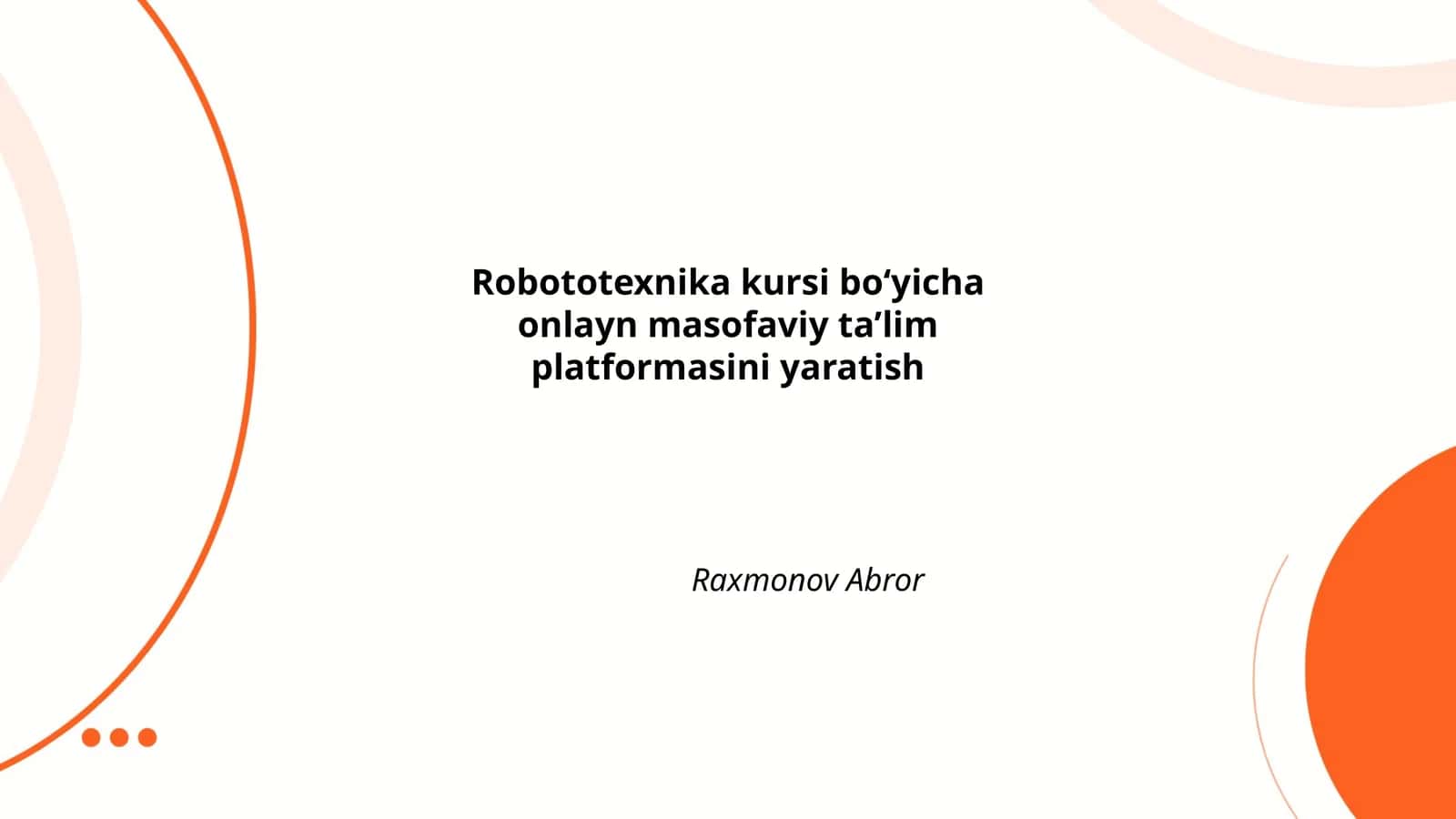 Robototexnika kursi 1