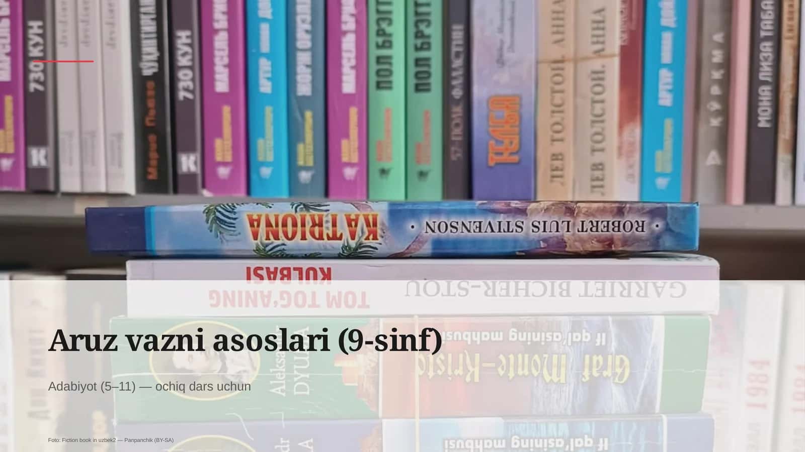 Aruz vazni asoslari (9-sinf) 1